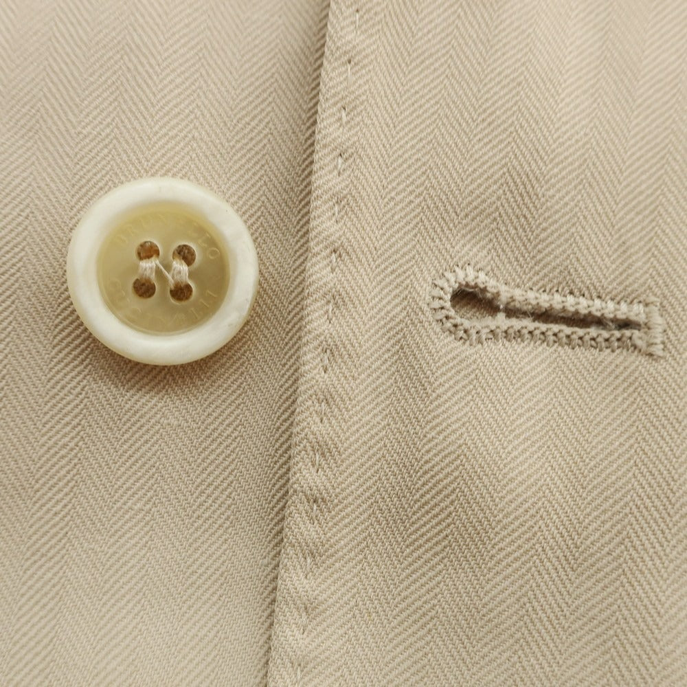 [Used] Brunello Cucinelli Herringbone Wool Linen Gilet Vest Beige [46] [Condition Rank C] [Men&