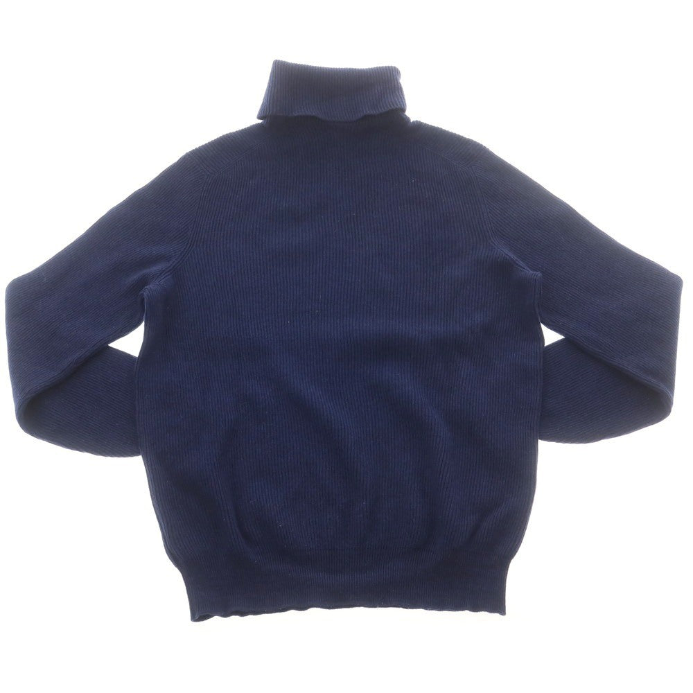 【中古】ブルネロクチネリ Brunello Cucinelli ウールカシミヤシルク リブ タートルネック プルオーバーニット ライトネイビー【 50 】【 状態ランクB 】【 メンズ 】