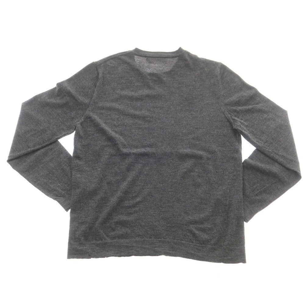 【中古】ブルネロクチネリ Brunello Cucinelli ハイゲージ カシミヤ系 クルーネック プルオーバーニット ダークグレー【 46 】【 状態ランクC 】【 メンズ 】