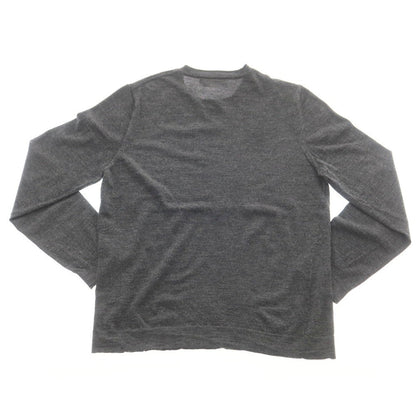 【中古】ブルネロクチネリ Brunello Cucinelli ハイゲージ カシミヤ系 クルーネック プルオーバーニット ダークグレー【 46 】【 状態ランクC 】【 メンズ 】