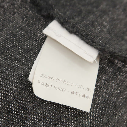 【中古】ブルネロクチネリ Brunello Cucinelli ハイゲージ カシミヤ系 クルーネック プルオーバーニット ダークグレー【 46 】【 状態ランクC 】【 メンズ 】