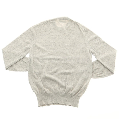 【中古】ブルネロクチネリ Brunello Cucinelli カシミヤ クルーネック プルオーバーニット ライトグレー【 46 】【 状態ランクD 】【 メンズ 】