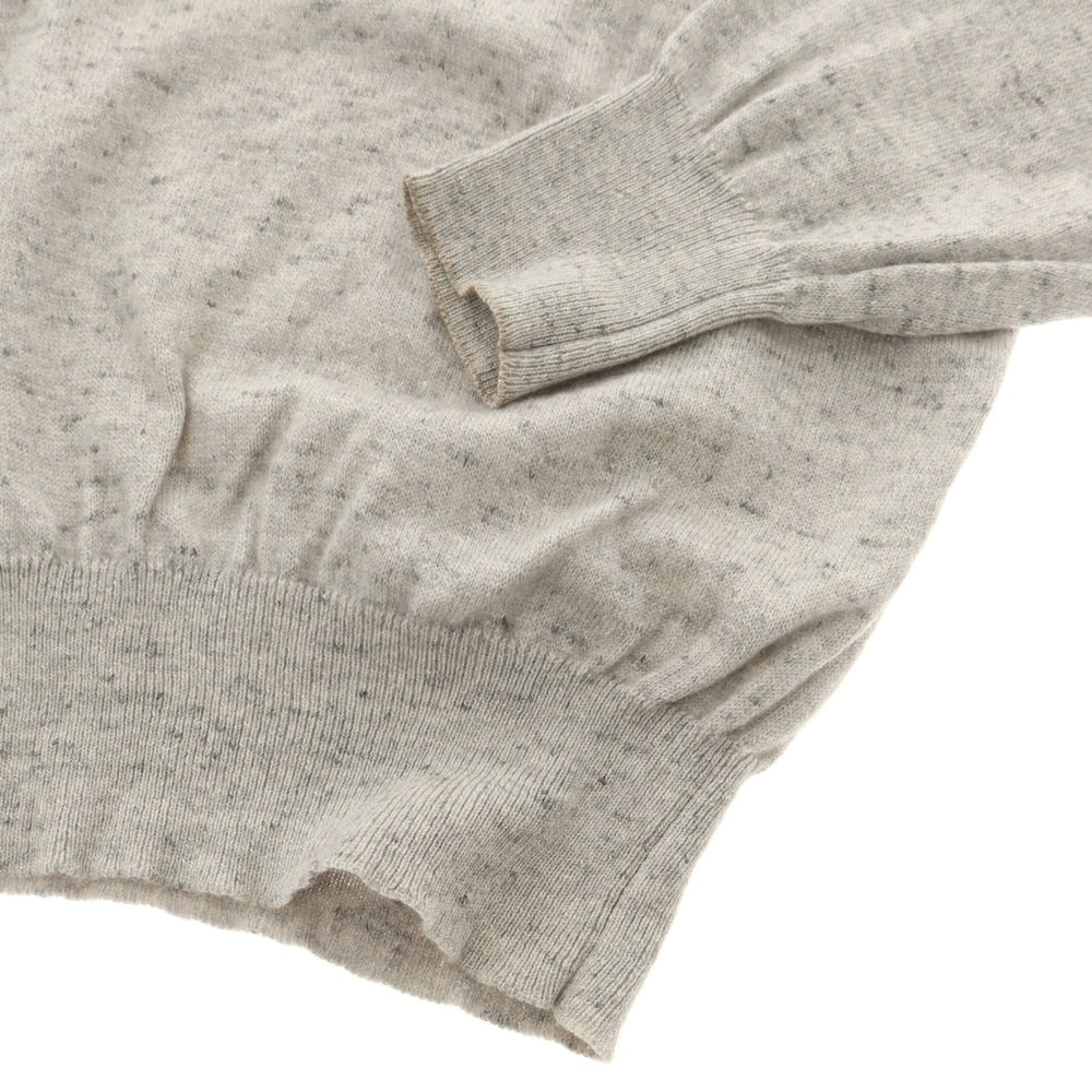 【中古】ブルネロクチネリ Brunello Cucinelli カシミヤ クルーネック プルオーバーニット ライトグレー【 46 】【 状態ランクD 】【 メンズ 】