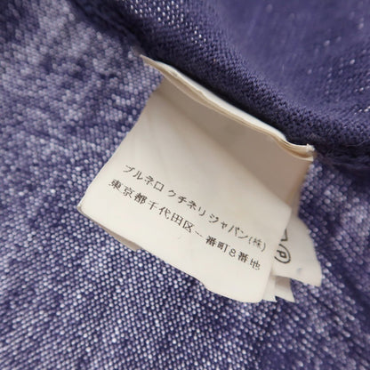 【中古】ブルネロクチネリ Brunello Cucinelli ハイゲージ ウールカシミヤ クルーネック プルオーバーニット ブルーパープル【 46 】【 状態ランクB 】【 メンズ 】