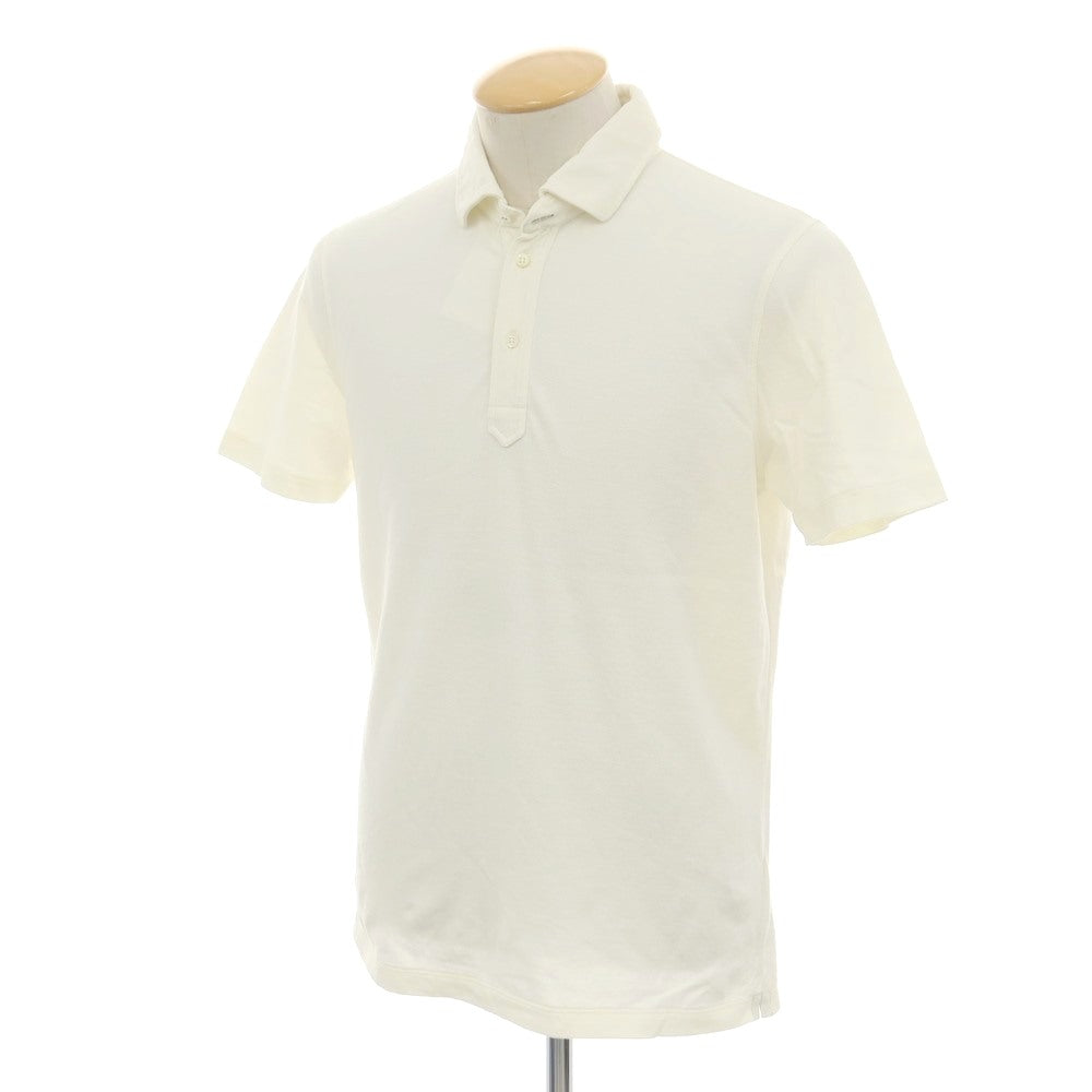 【中古】ブルネロクチネリ Brunello Cucinelli コットン 鹿の子 半袖ポロシャツ アイボリー【 S 】【 状態ランクB 】【 メンズ 】