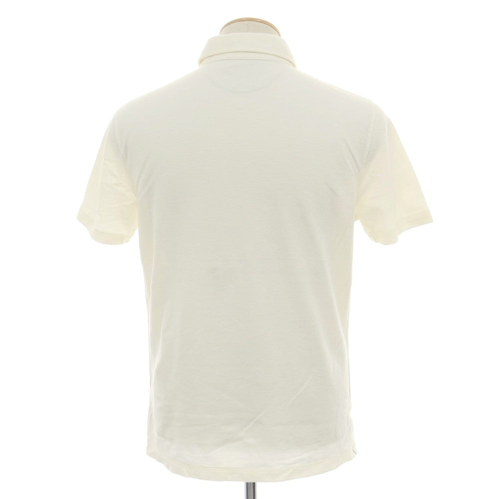 【中古】ブルネロクチネリ Brunello Cucinelli コットン 鹿の子 半袖ポロシャツ アイボリー【 S 】【 状態ランクB 】【 メンズ 】