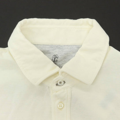 【中古】ブルネロクチネリ Brunello Cucinelli コットン 鹿の子 半袖ポロシャツ アイボリー【 S 】【 状態ランクB 】【 メンズ 】