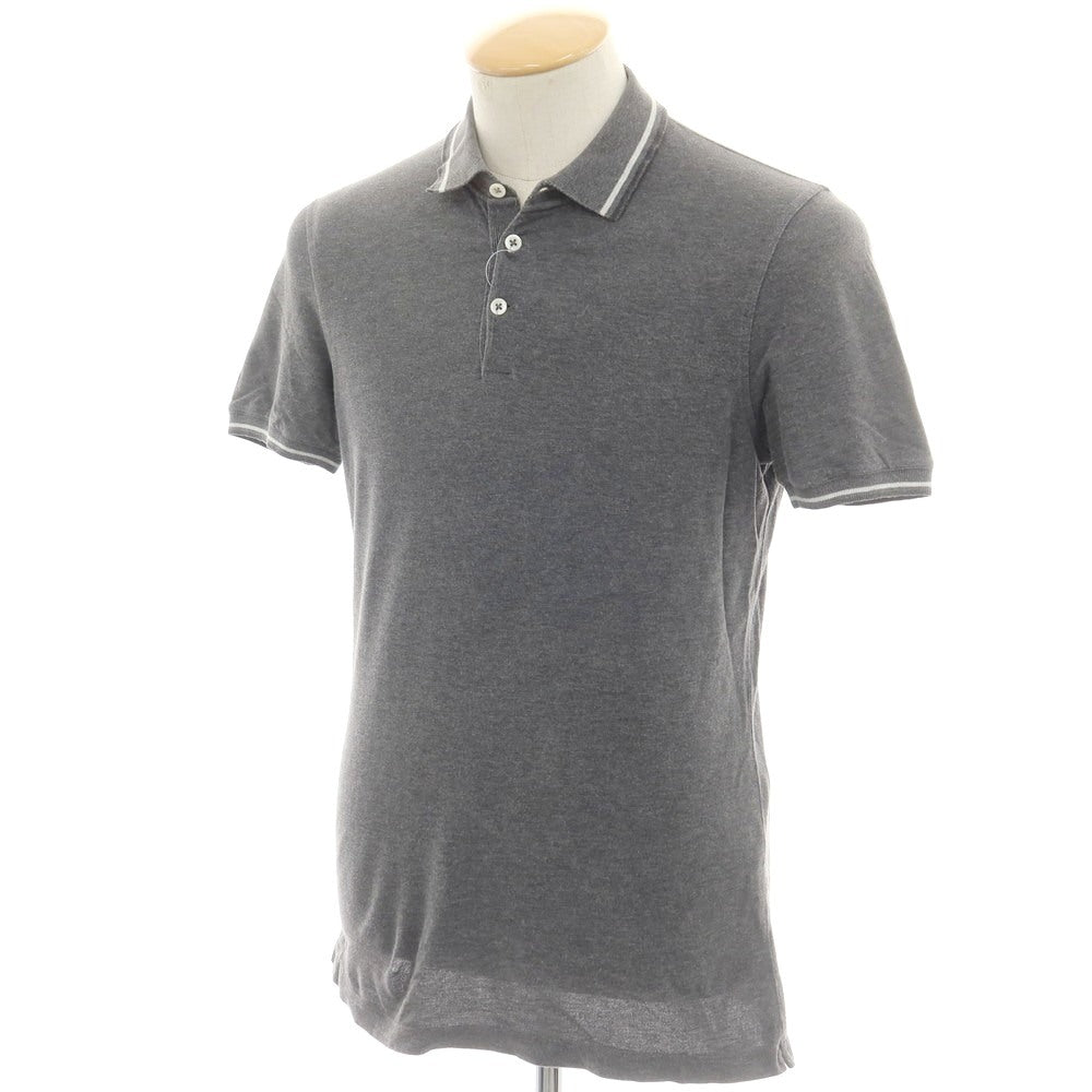 【中古】ブルネロクチネリ Brunello Cucinelli コットン 半袖ポロシャツ グレー【 XS 】【 状態ランクC 】【 メンズ 】