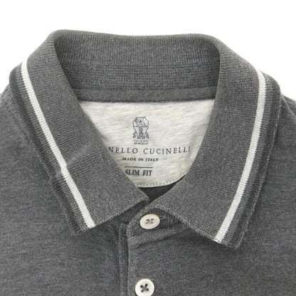 【中古】ブルネロクチネリ Brunello Cucinelli コットン 半袖ポロシャツ グレー【 XS 】【 状態ランクC 】【 メンズ 】
