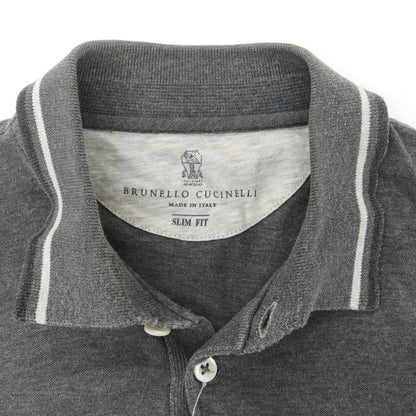 【中古】ブルネロクチネリ Brunello Cucinelli コットン 半袖ポロシャツ グレー【 XS 】【 状態ランクC 】【 メンズ 】