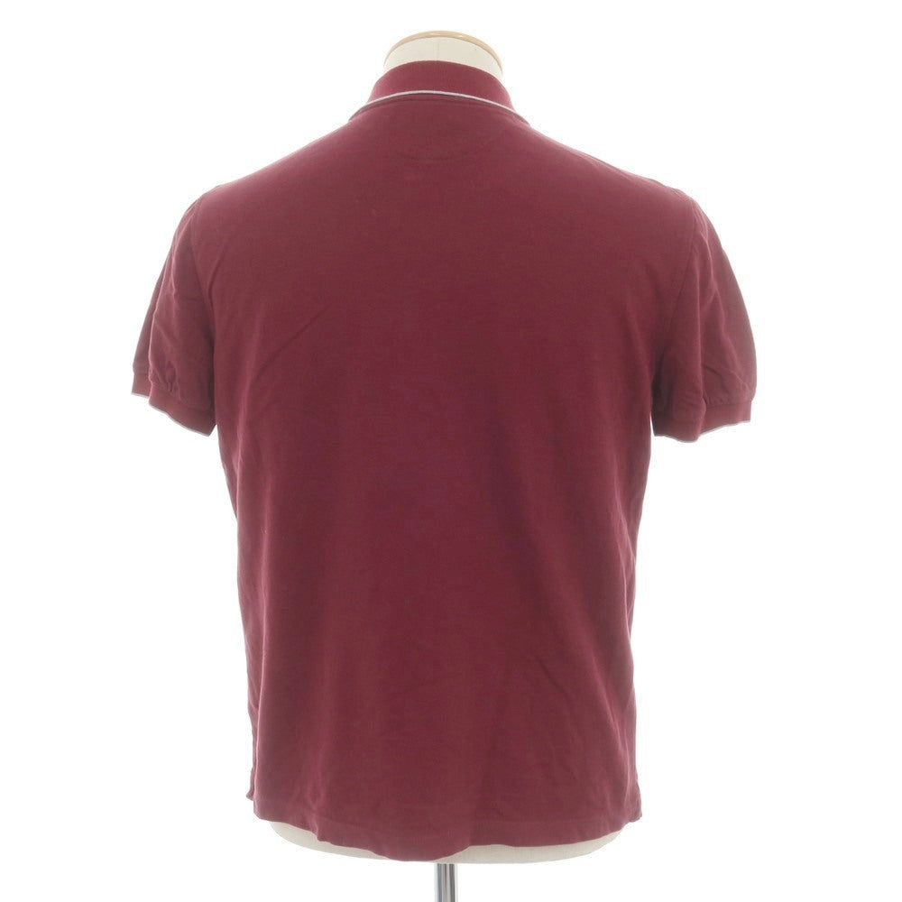 【中古】ブルネロクチネリ Brunello Cucinelli コットン 半袖ポロシャツ ボルドー【 S 】【 状態ランクC 】【 メンズ 】