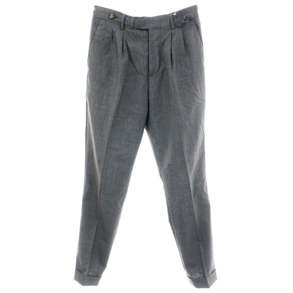 【中古】ブルネロクチネリ Brunello Cucinelli ウール ドレススラックスパンツ グレー【 44 】【 状態ランクC 】【 メンズ 】