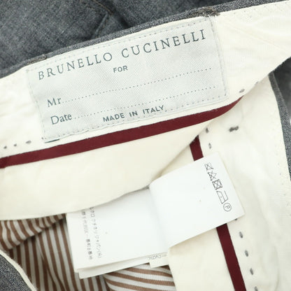 【中古】ブルネロクチネリ Brunello Cucinelli ウール ドレススラックスパンツ グレー【 44 】【 状態ランクC 】【 メンズ 】