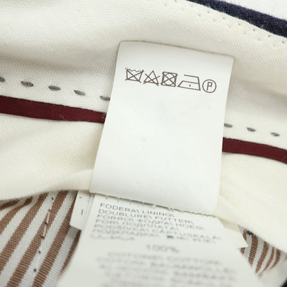 【中古】ブルネロクチネリ Brunello Cucinelli リネン ピンストライプ ドレススラックスパンツ ネイビーxホワイト【 44 】【 状態ランクC 】【 メンズ 】