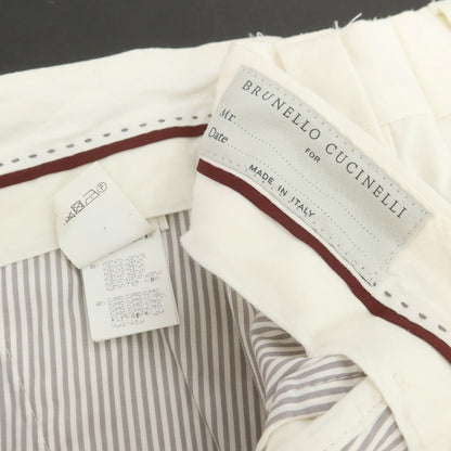 【中古】ブルネロクチネリ Brunello Cucinelli コットン カジュアルスラックスパンツ ホワイト【 44 】【 状態ランクC 】【 メンズ 】