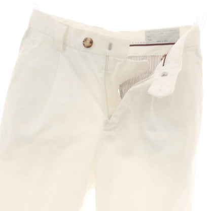 【中古】ブルネロクチネリ Brunello Cucinelli コットン カジュアルスラックスパンツ ホワイト【 44 】【 状態ランクC 】【 メンズ 】