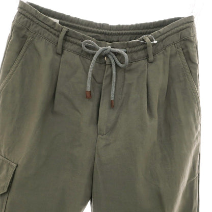 【中古】ブルネロクチネリ Brunello Cucinelli ウールコットン イージーパンツ スモーキーオリーブ系【 44 】【 状態ランクD 】【 メンズ 】
