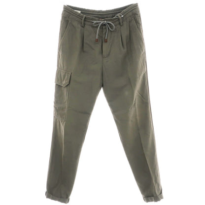 【中古】ブルネロクチネリ Brunello Cucinelli ウールコットン イージーパンツ スモーキーオリーブ系【 44 】【 状態ランクD 】【 メンズ 】