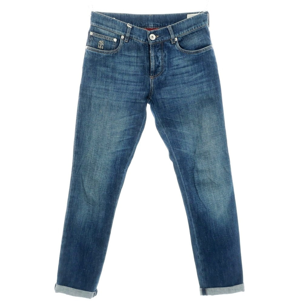 【中古】ブルネロクチネリ Brunello Cucinelli コットン ジーンズ デニムパンツ ブルー【 44 】【 状態ランクC 】【 メンズ 】
