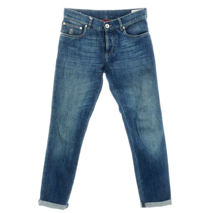 【中古】ブルネロクチネリ Brunello Cucinelli コットン ジーンズ デニムパンツ ブルー【 44 】【 状態ランクC 】【 メンズ 】