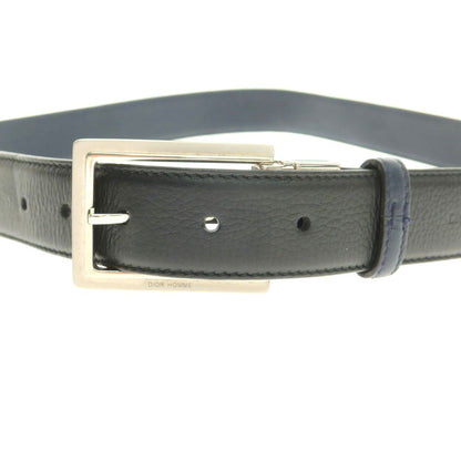 【中古】ディオールオム Dior Homme リバーシブル レザー ベルト ダークネイビーxブラック【 状態ランクC 】【 メンズ 】