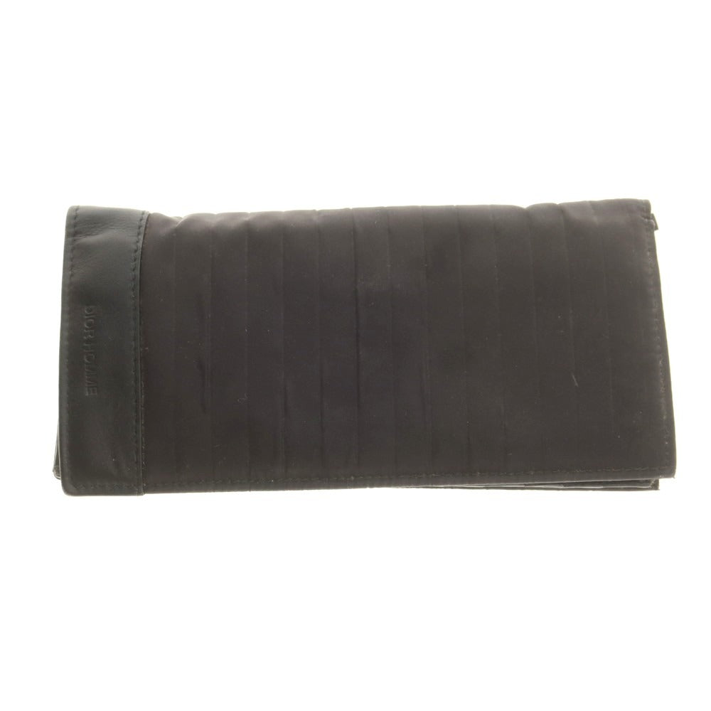 【中古】ディオールオム Dior Homme ナイロン 長財布 ブラック【 状態ランクD 】【 メンズ 】