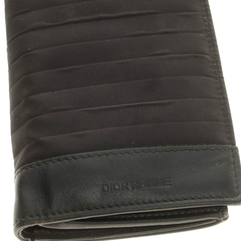 【中古】ディオールオム Dior Homme ナイロン 長財布 ブラック【 状態ランクD 】【 メンズ 】