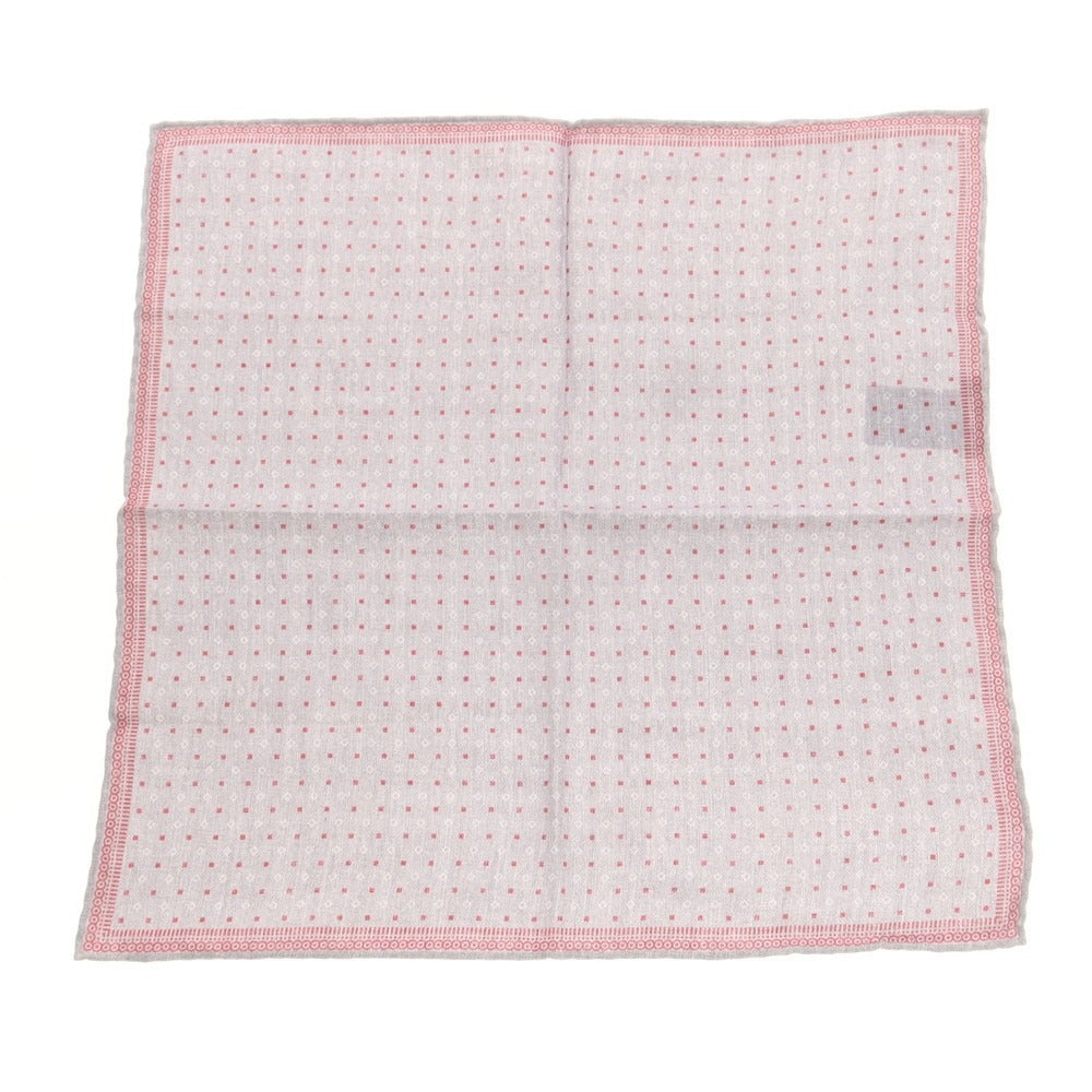 【中古】ブルネロクチネリ Brunello Cucinelli コットンウール ポケットチーフ グレーxレッド【 状態ランクB 】【 メンズ 】