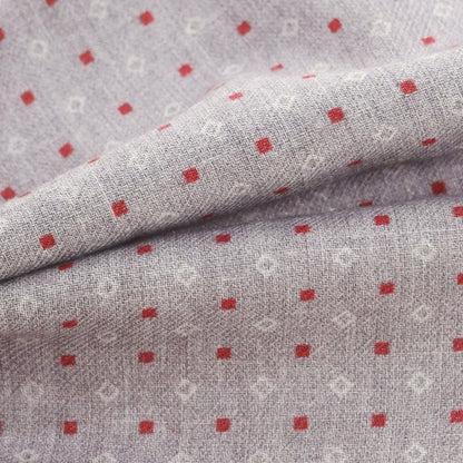 【中古】ブルネロクチネリ Brunello Cucinelli コットンウール ポケットチーフ グレーxレッド【 状態ランクB 】【 メンズ 】