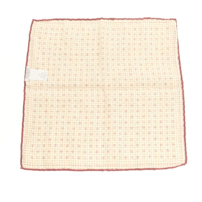 【中古】ブルネロクチネリ Brunello Cucinelli シルク ポケットチーフ オフホワイトxレッド【 状態ランクB 】【 メンズ 】