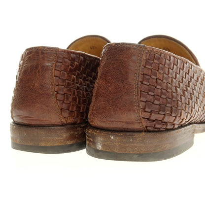 【中古】ブルネロクチネリ Brunello Cucinelli イントレチャートレザー コインローファー ブラウン【 42 1/2 】【 状態ランクD 】【 メンズ 】