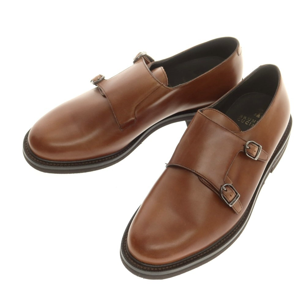 【中古】ブルネロクチネリ Brunello Cucinelli ダブルモンク ドレスシューズ ブラウン【 42 】【 状態ランクA 】【 メンズ 】