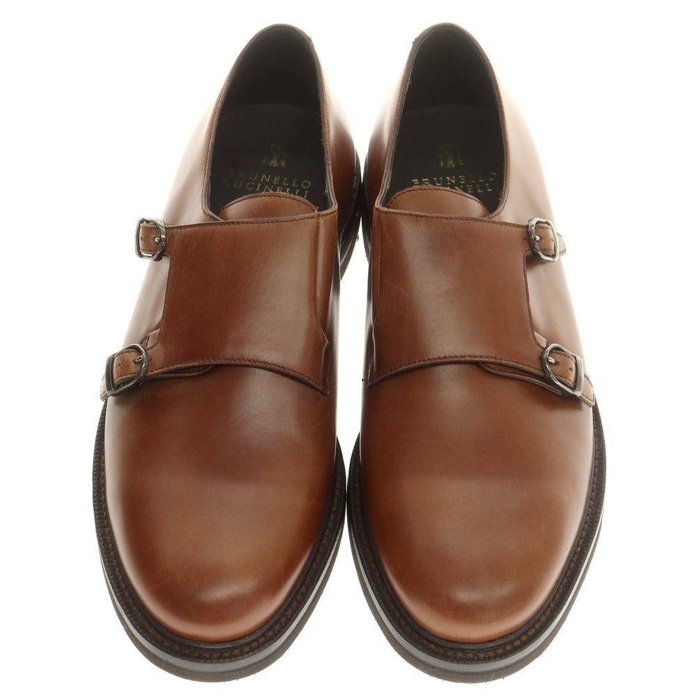 【中古】ブルネロクチネリ Brunello Cucinelli ダブルモンク ドレスシューズ ブラウン【 42 】【 状態ランクA 】【 メンズ 】