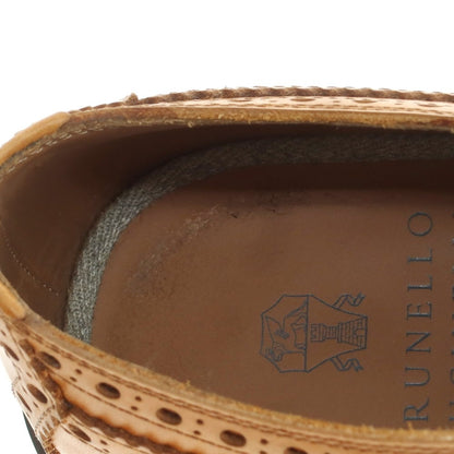 【中古】ブルネロクチネリ Brunello Cucinelli ウイングチップ ドレスシューズ ブラウン【 42 1/2 】【 状態ランクA 】【 メンズ 】