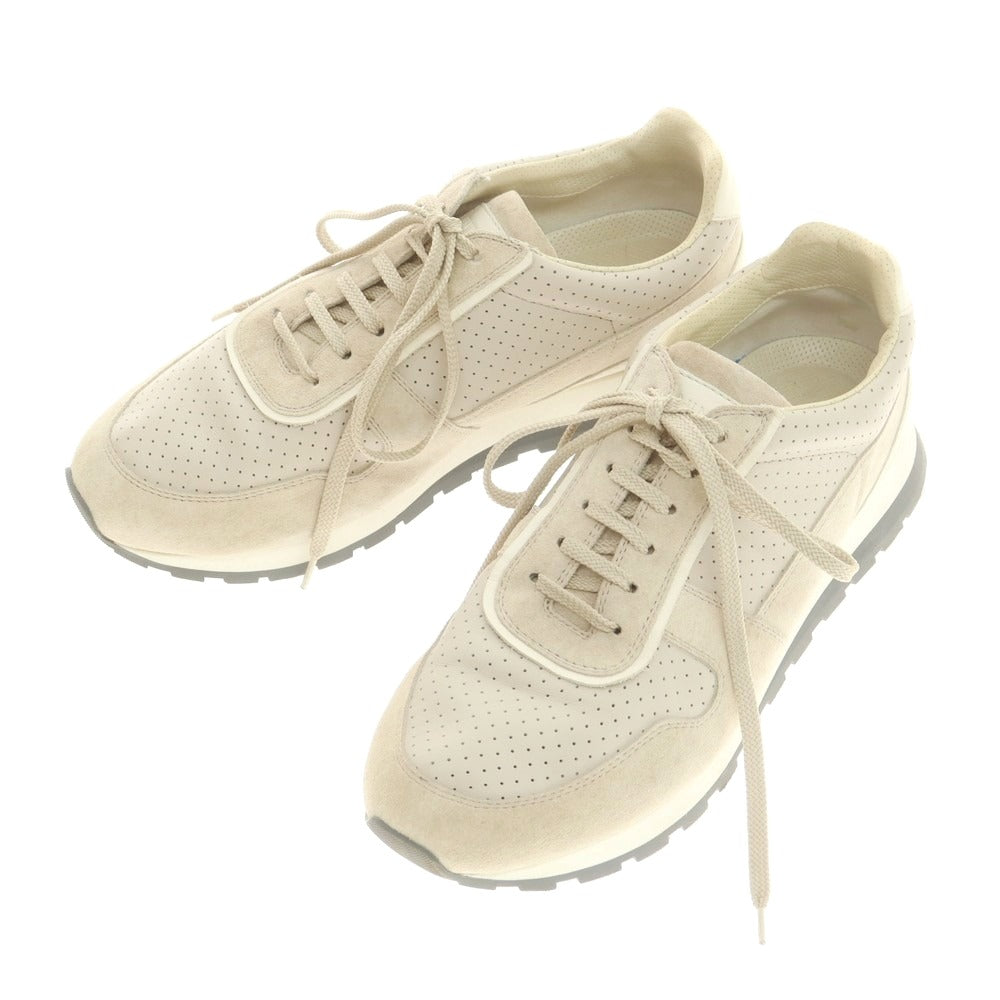 【中古】ブルネロクチネリ Brunello Cucinelli パンチングレザー スニーカー ライトベージュ【 42 】【 状態ランクC 】【 メンズ 】