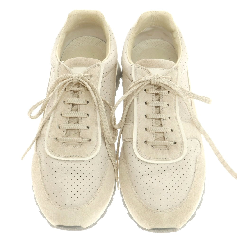 【中古】ブルネロクチネリ Brunello Cucinelli パンチングレザー スニーカー ライトベージュ【 42 】【 状態ランクC 】【 メンズ 】