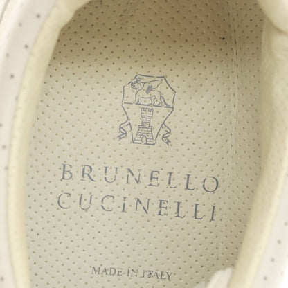 【中古】ブルネロクチネリ Brunello Cucinelli パンチングレザー スニーカー ライトベージュ【 42 】【 状態ランクC 】【 メンズ 】