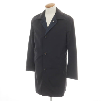 【中古】【未使用】キーレッド ケイレッド KIRED リバーシブル ウールナイロン ステンカラーコート ネイビーxブラック【 46 】【 状態ランクS 】【 メンズ 】
