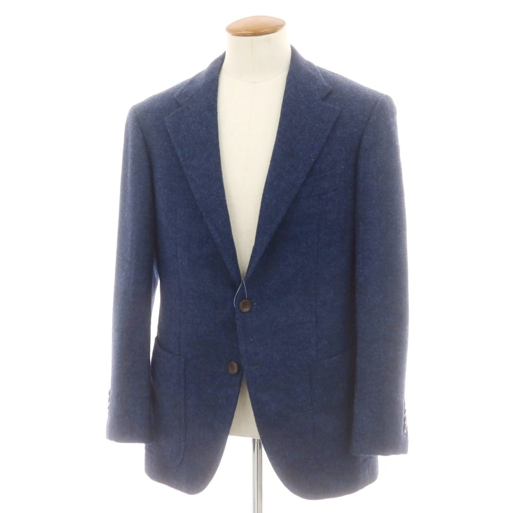 【中古】サルトリア ラファニエロ Sartoria Raffaniello ツイードウール テーラードジャケット ネイビーブルー【 48 】【 状態ランクB 】【 メンズ 】