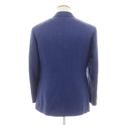 【中古】【未使用】サルトリア ラファニエロ Sartoria Raffaniello ウールシルクリネン テーラードジャケット ブルー系【 48 】【 状態ランクS 】【 メンズ 】