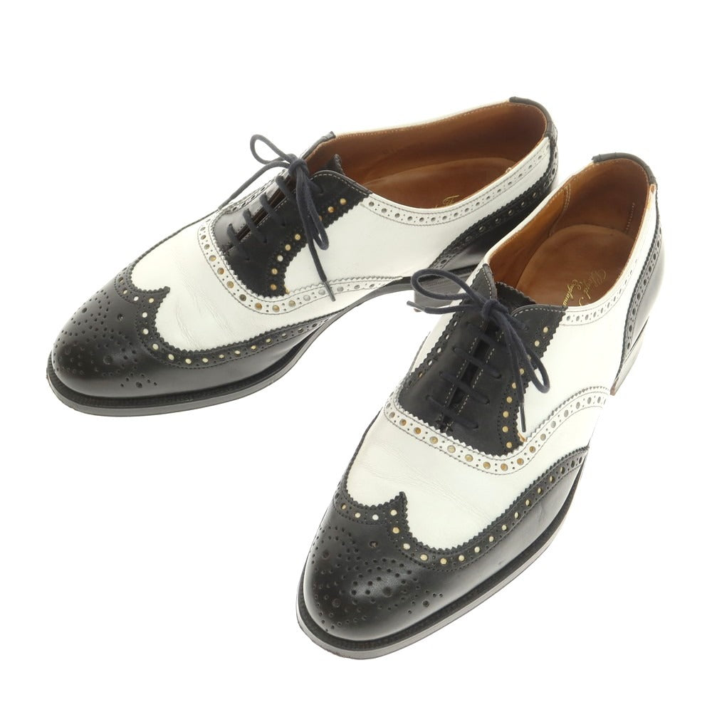 【中古】ロイドフットウェア Lloyd Footwear コンビウイングチップ ドレスシューズ ブラックxホワイト【 6Ｅ 】【 状態ランクB 】【 メンズ 】