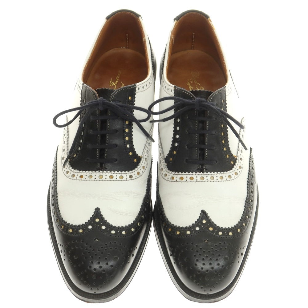 【中古】ロイドフットウェア Lloyd Footwear コンビウイングチップ ドレスシューズ ブラックxホワイト【 6Ｅ 】【 状態ランクB 】【 メンズ 】