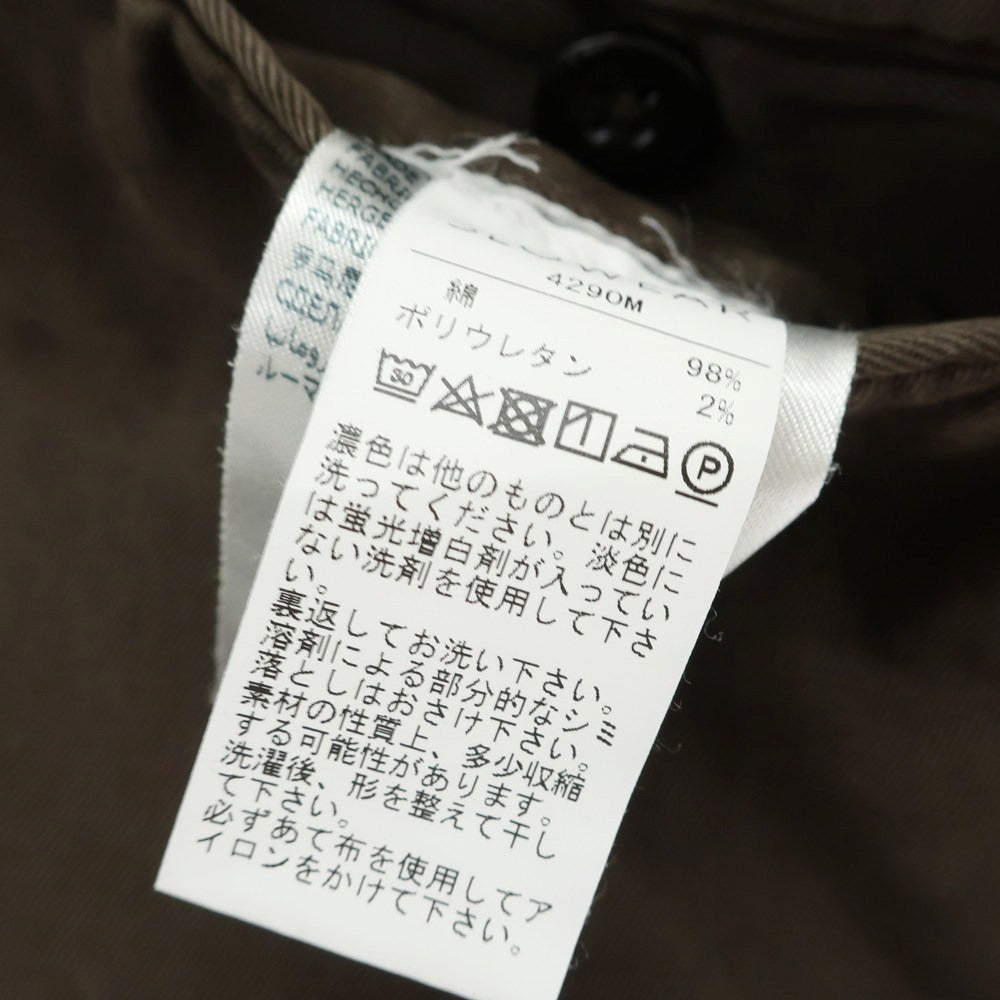 【中古】インコテックス INCOTEX CONMFORTCHINO ストレッチ コットン カジュアルスラックスパンツ ダークブラウン系【サイズ44】【 状態ランクC 】【 メンズ 】[EPD]
