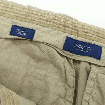 【中古】インコテックス INCOTEX ストレッチ コットン カジュアルスラックスパンツ ベージュ【 44 】【 状態ランクC 】【 メンズ 】