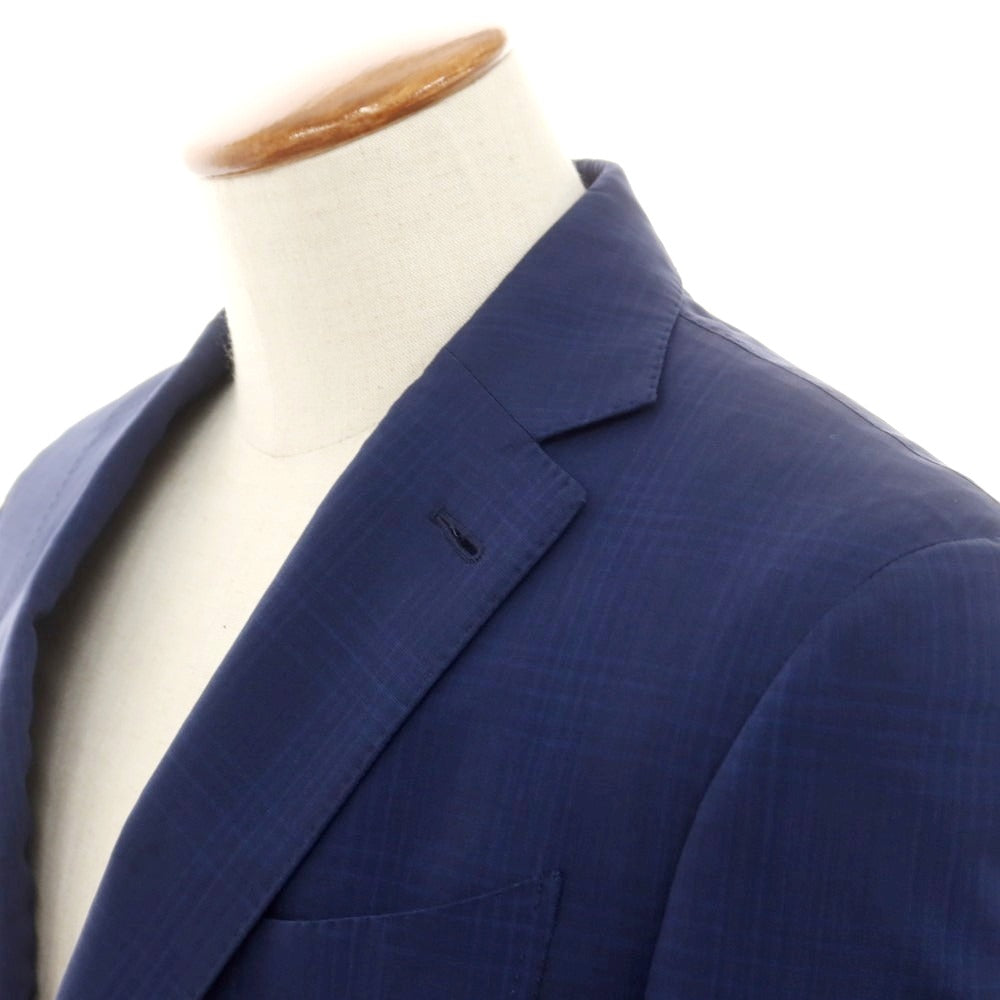 【中古】エルメネジルドゼニア Ermenegildo Zegna ウールシルク テーラードジャケット ネイビーブルー【 46 】【 状態ランクC 】【 メンズ 】