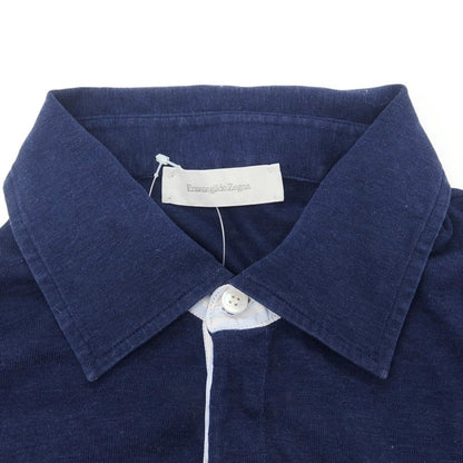 【中古】エルメネジルドゼニア Ermenegildo Zegna コットン 半袖ポロシャツ ネイビー【 S 】【 状態ランクC 】【 メンズ 】