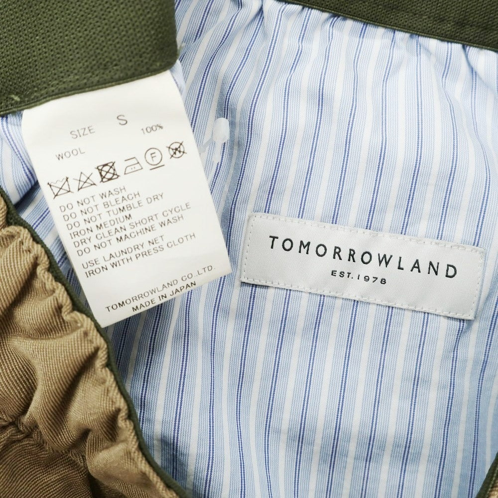 【中古】トゥモローランド TOMORROWLAND ウール イージーパンツ カーキブラウン系【 S 】【 状態ランクD 】【 メンズ 】