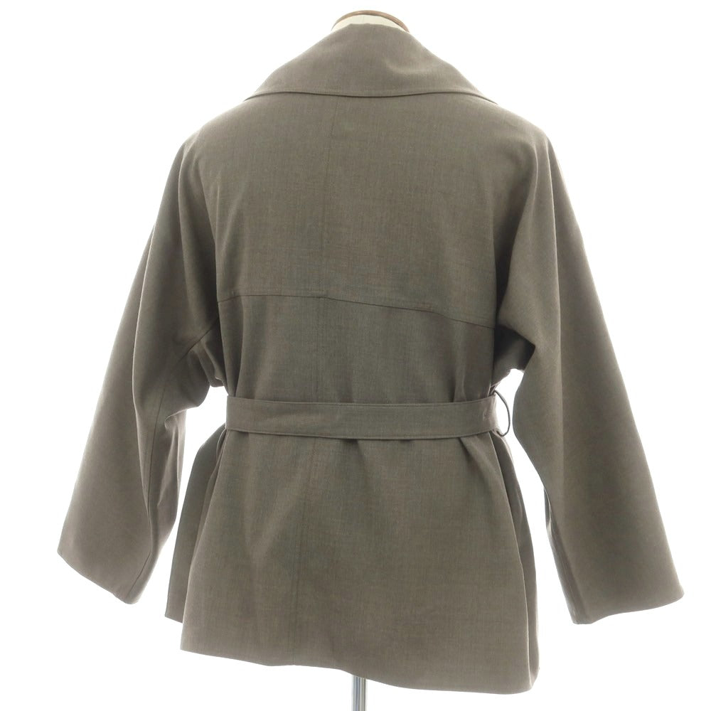 【中古】パン pan ウール トレンチコート グレイッシュカーキ【 M 】【 状態ランクB 】【 メンズ 】