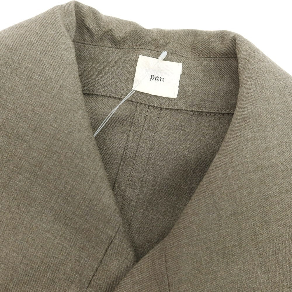 【中古】パン pan ウール トレンチコート グレイッシュカーキ【 M 】【 状態ランクB 】【 メンズ 】