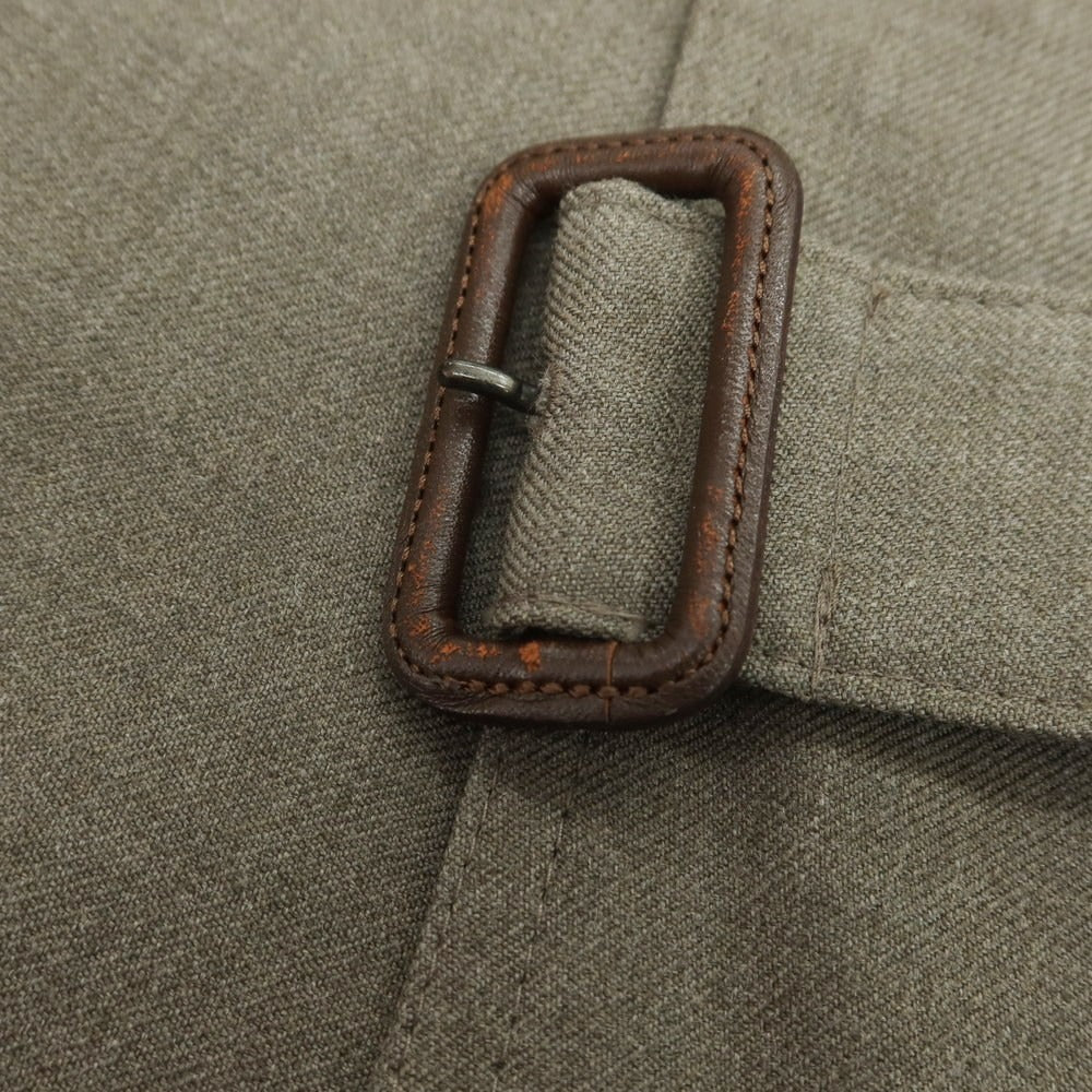 【中古】パン pan ウール トレンチコート グレイッシュカーキ【 M 】【 状態ランクB 】【 メンズ 】